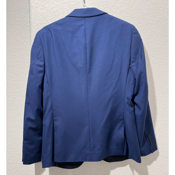 Mens 36S Lineage Blue Black Formal Tuxedo Jacket Blazer Sport Coat Stretch - Picture 2 of 13